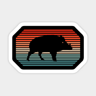 Retro wild boar motif grandpa animals wild boar Sticker